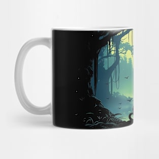 Cat In Enchanted Forest Mug